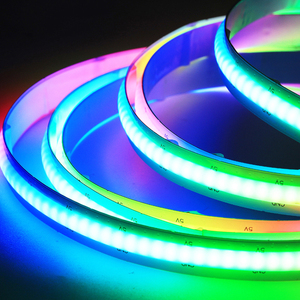 แถบไฟ LED เปลี่ยนสีได้แบบ5M SK6812รอบ,แถบไฟ LED COB RGB DC5V 332LED ยืดหยุ่น COB RGB เทปสีความฝัน5V