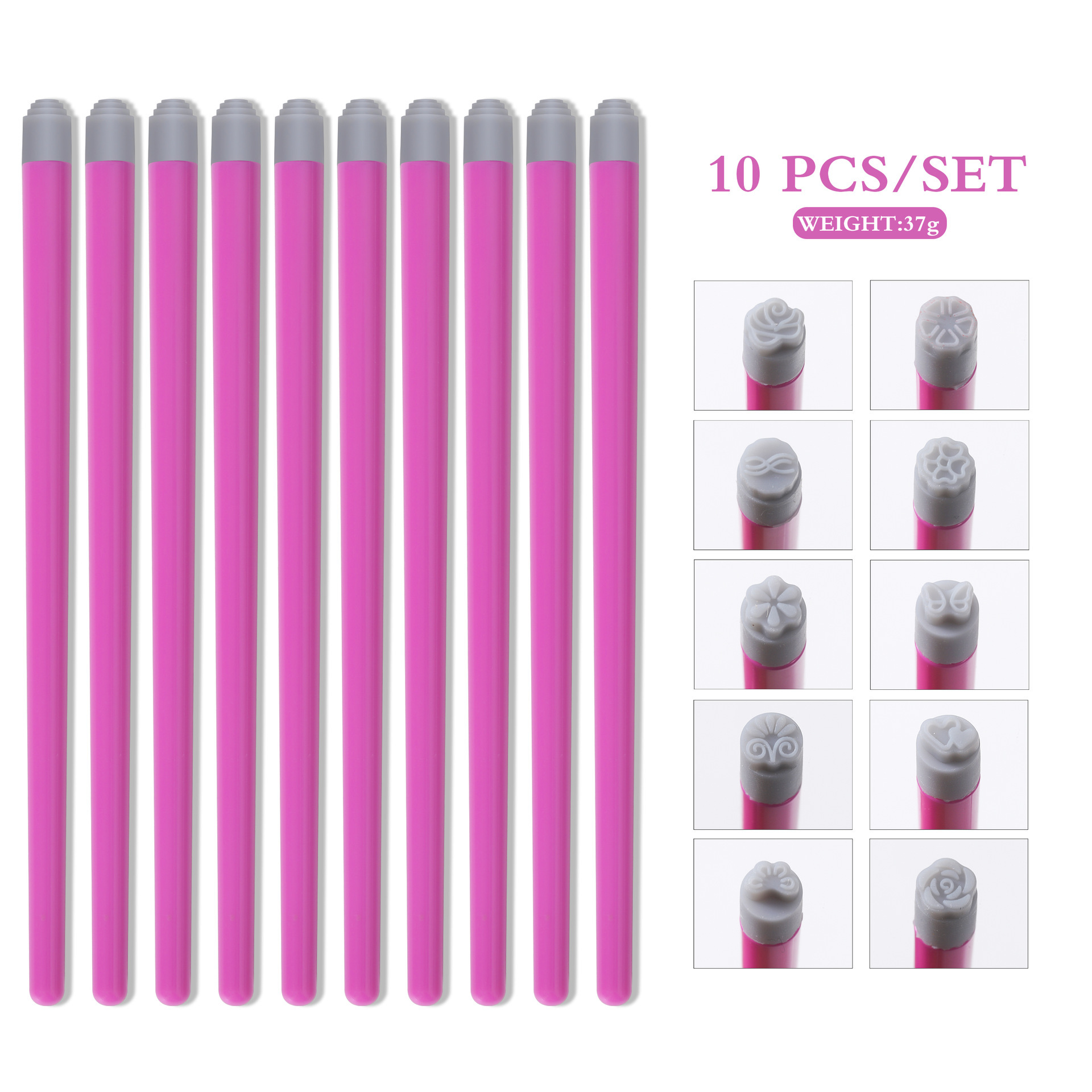 Ensemble de 10 stylos tampons à ongles