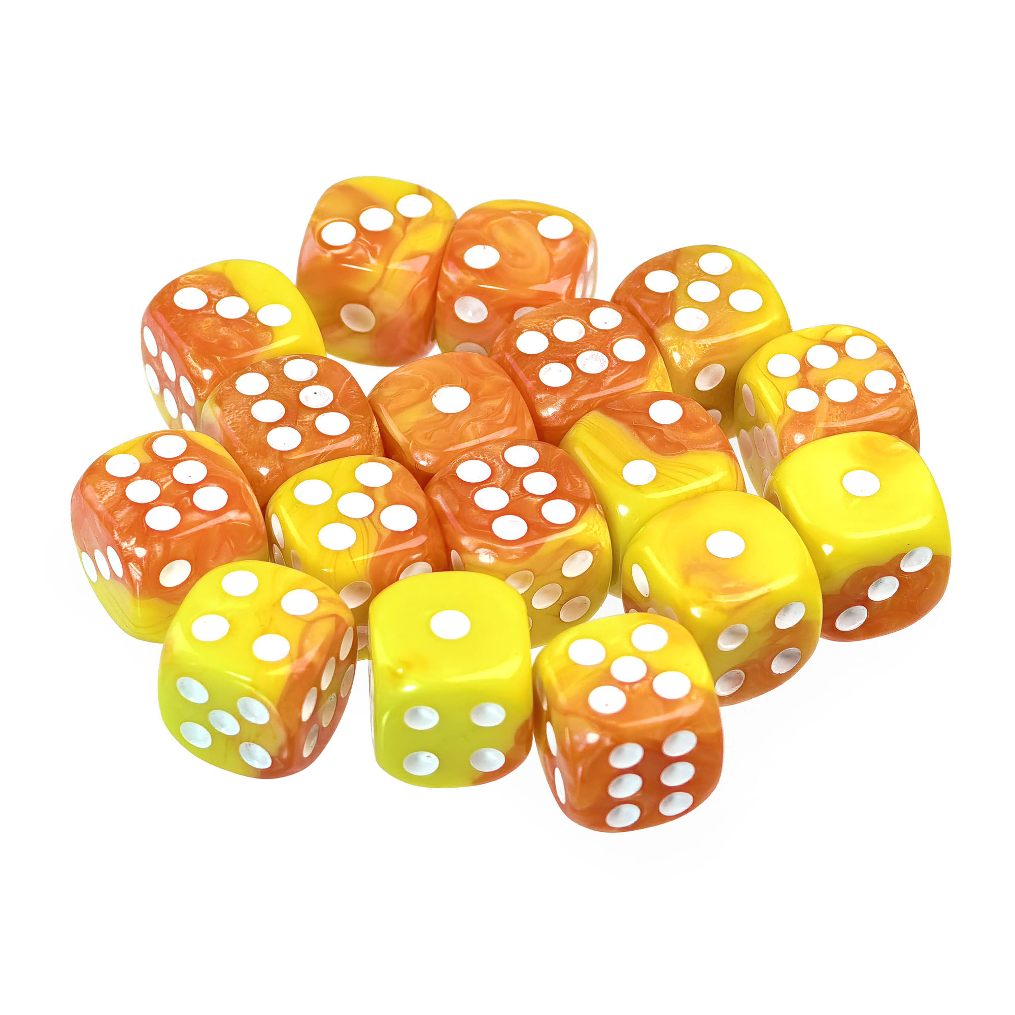 Orange yellow / white pips