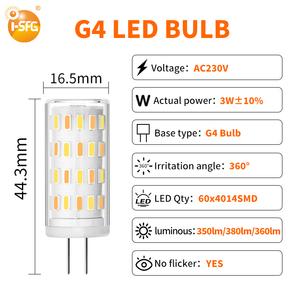 Warn White Cold White Two Color Changeable G4 <strong>LED</strong> Dimmable 3w <strong>LED</strong> Corn Bulb Equal to 35w Halogen Bulbs Effectiveness - Product Image 5