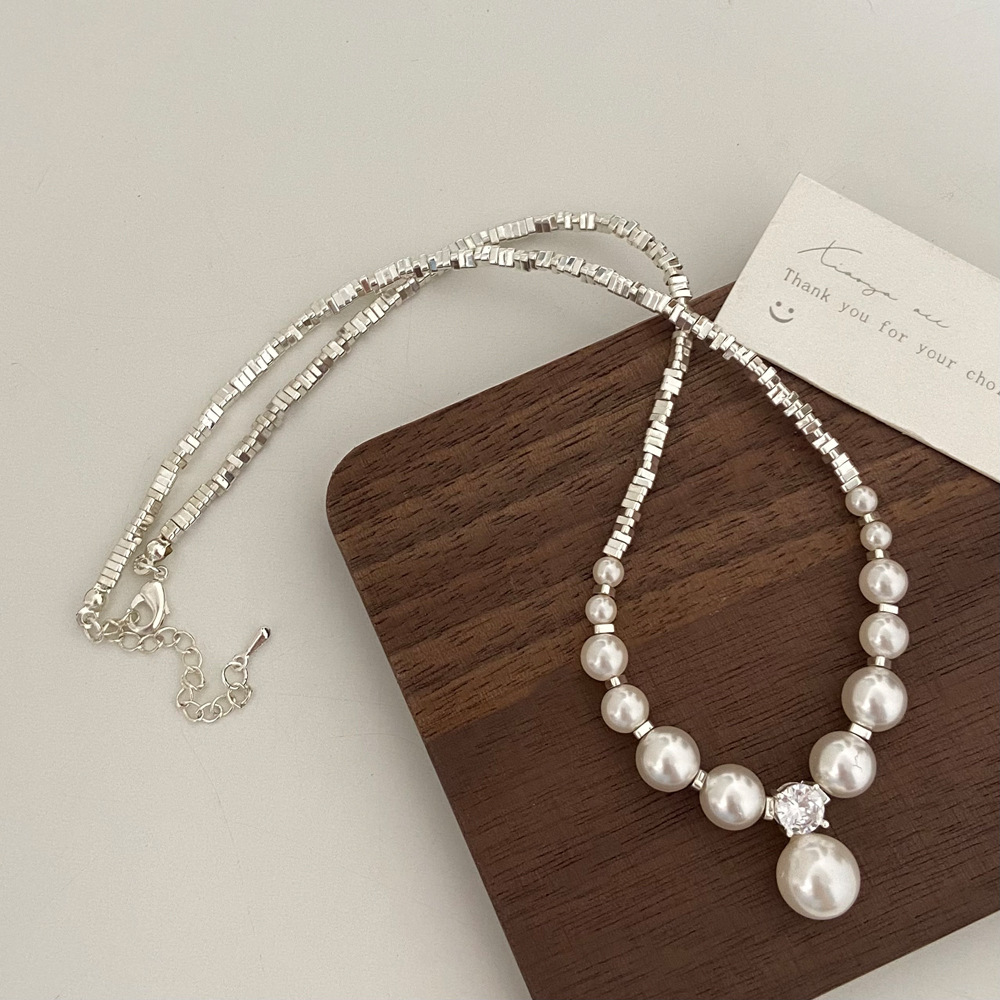 Collier-Swarovski Pearl- B-182