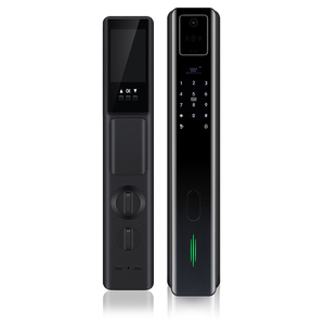 WiFi <strong>Code</strong> Supported Biometric RFID Smart Card Lock for Home <strong>Security</strong> Wood Steel Front Door with Touch Screen Memory Card Storage - Product Image 3