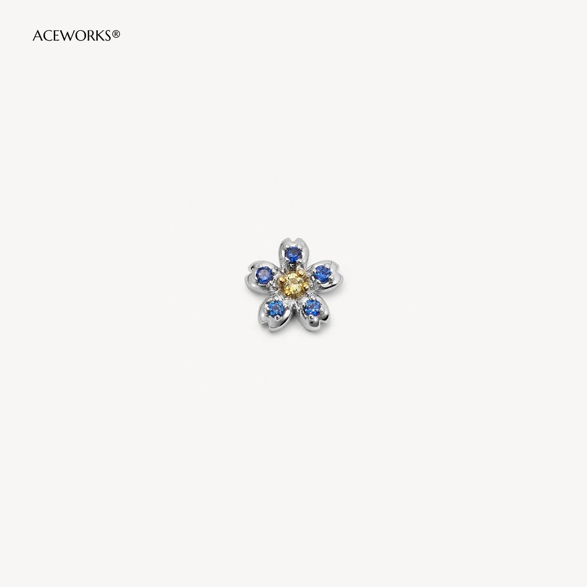 Accessoire fleur bleue