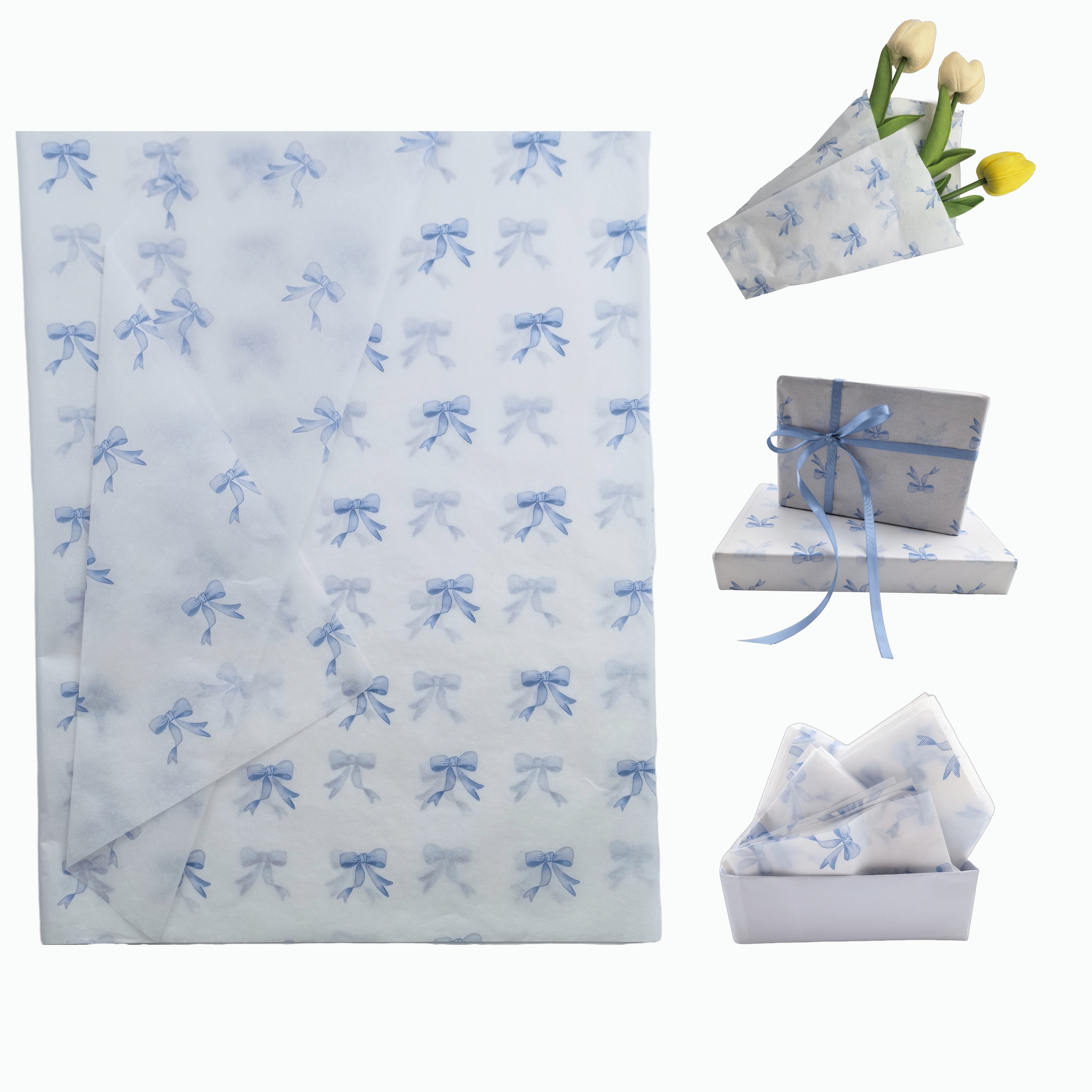 Blue Sweetheart Bow