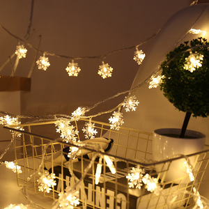 <strong>LED</strong> <strong>Snowflake</strong> Christmas Light <strong>String</strong> PVC Battery Operated <strong>Colored</strong> Lights for Tree Decoration for Landscape Use - Product Image 4