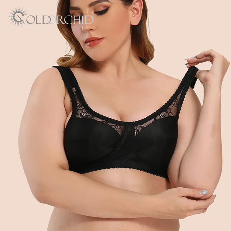 Sutiã sem fio grande, venda quente, roupa íntima sexual, plus size, copo completo, contorno, para mulheres