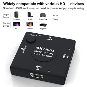 Conmutador profesional HDTV 2,0 3 en 1, salida 4K 60HZ, divisores de vídeo seleccionados, caja convertidora DVD HDTV PS 3 en 1, caja divisora de salida - Product Image 5