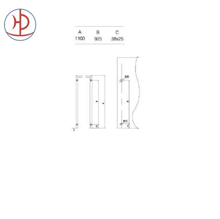 Porte en verre simple et durable en acier inoxydable brossé Poignée d'échelle verrouillable de 48 po