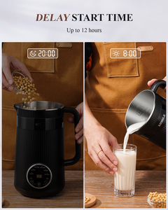 Echte industrielle Mandelmilchmaschine 10 Edelstahlklingen selbstreinigend 8-in-1 pflanzenbasierte Milchmaschine - Product Image 4