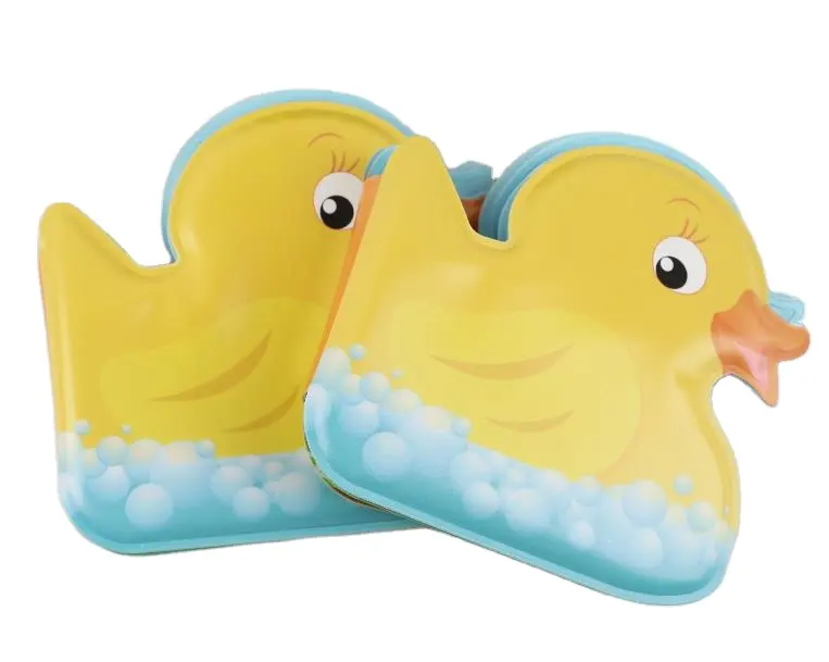 Diseño personalizado forma de pato de dibujos animados respetuoso con el medio ambiente impermeable PVC Eva niños libro de baño para que el bebé lea en el baño