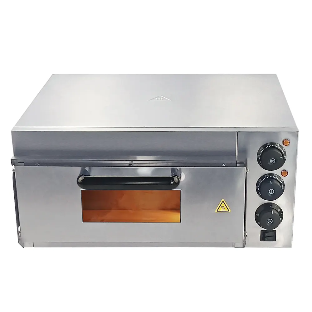 Pemasak Pizza ayam panggang elektrik, oven panggang dapur penggunaan komersial dengan batu Pizza