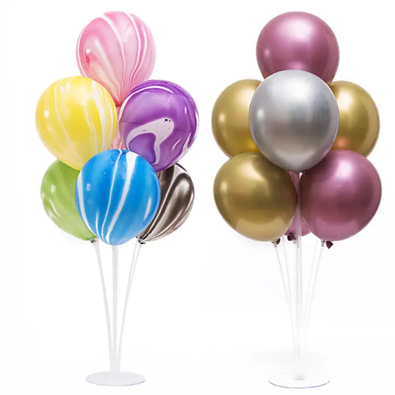 Braket Transparan Pajangan Balon Mengambang Meja Pengaturan Dekorasi Pesta Ulang Tahun Pemegang Balon Kolom Tinggi