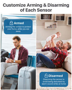 Sistema de alarma inalámbrico para el hogar 6 piezas para seguridad de casa y apartamento Conexión fácil Sistema de alarma de seguridad para el hogar - Product Image 5