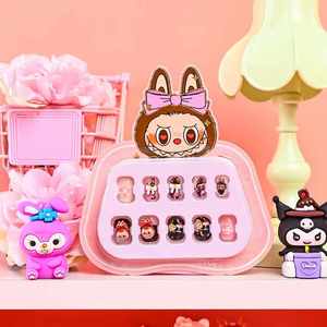 Labubu Cute Monsters Custom 3D Gel Nail Sticker Kit <strong>Kawaii</strong> Anime Logo Mini Nail Decals for Girls Educational <strong>Toys</strong> - Product Image 5