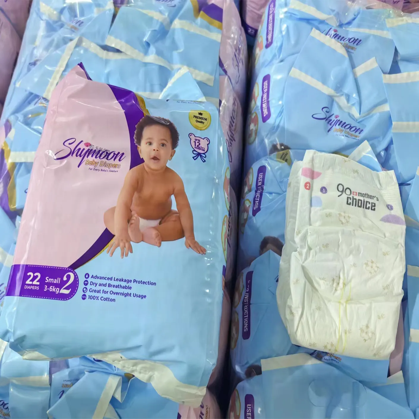 Nieuw Komende Engel Baby Schattige Luiers Kleurrijk Pakket Groothandel Oem Wegwerp Verstelbare Premature Baby Luiers Baby Luiers