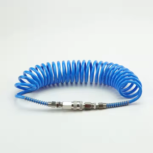 PU hava hortumu poliüretan recopneumatic pnömatik hava tüpü Spiral hortum <span class=keywords><strong>5x8</strong></span> döner bağlantı parçaları ile hızlı çoğaltıcı tak döner bağlayıcı