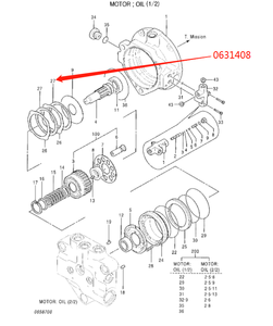 Suku cadang motor ayun <span class=keywords><strong>Excavator</strong></span> asli, pelat gesekan 0631408 untuk EX25-2 EX33U EX40U EX45-2 EX50 - Product Image 6