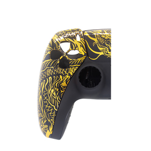 Shinny <span class=keywords><strong>Chrome</strong></span> Hydro Dipped untuk PS5 <span class=keywords><strong>Controller</strong></span> casing cangkang depan pengganti Faceplate Touchpad dengan desain unik - Product Image 2