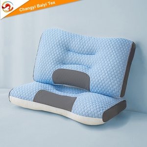 Home Use Non-Collapse Pillow Core SPA <strong>Sleep</strong> <strong>Aid</strong> Pair Neck Protection Hotel Massage Feather Silk Pillow Solid Pattern - Product Image 6
