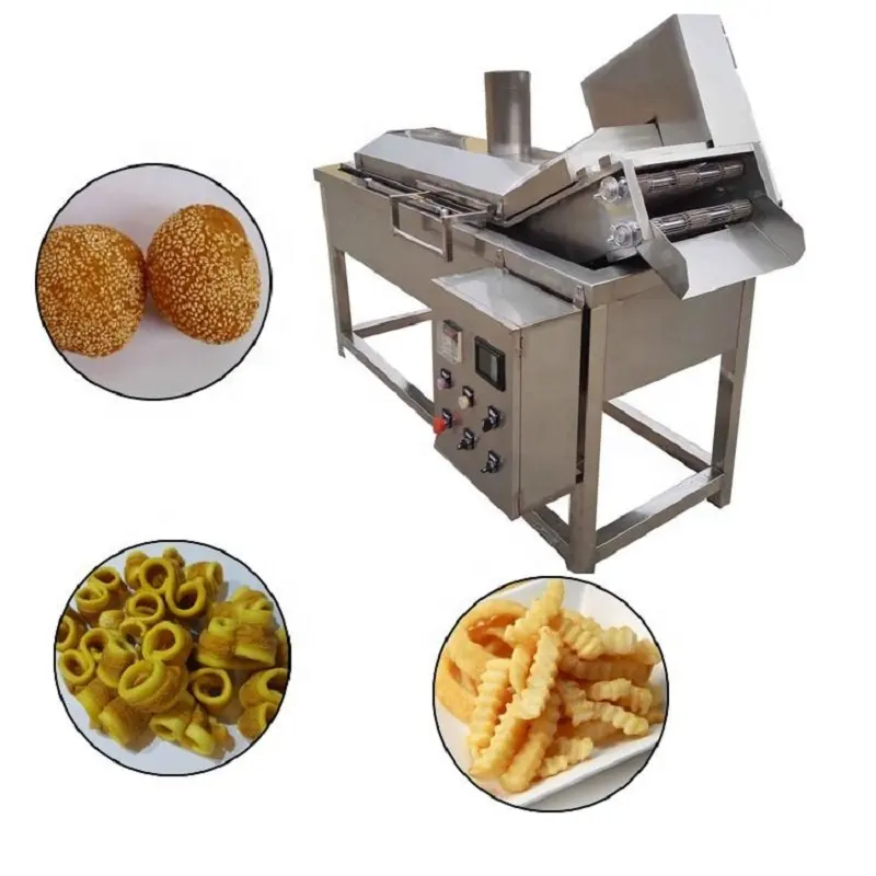 electric chicken fryer machine chicken deep fryer machine conveyor automatic continuous fryer frying machine