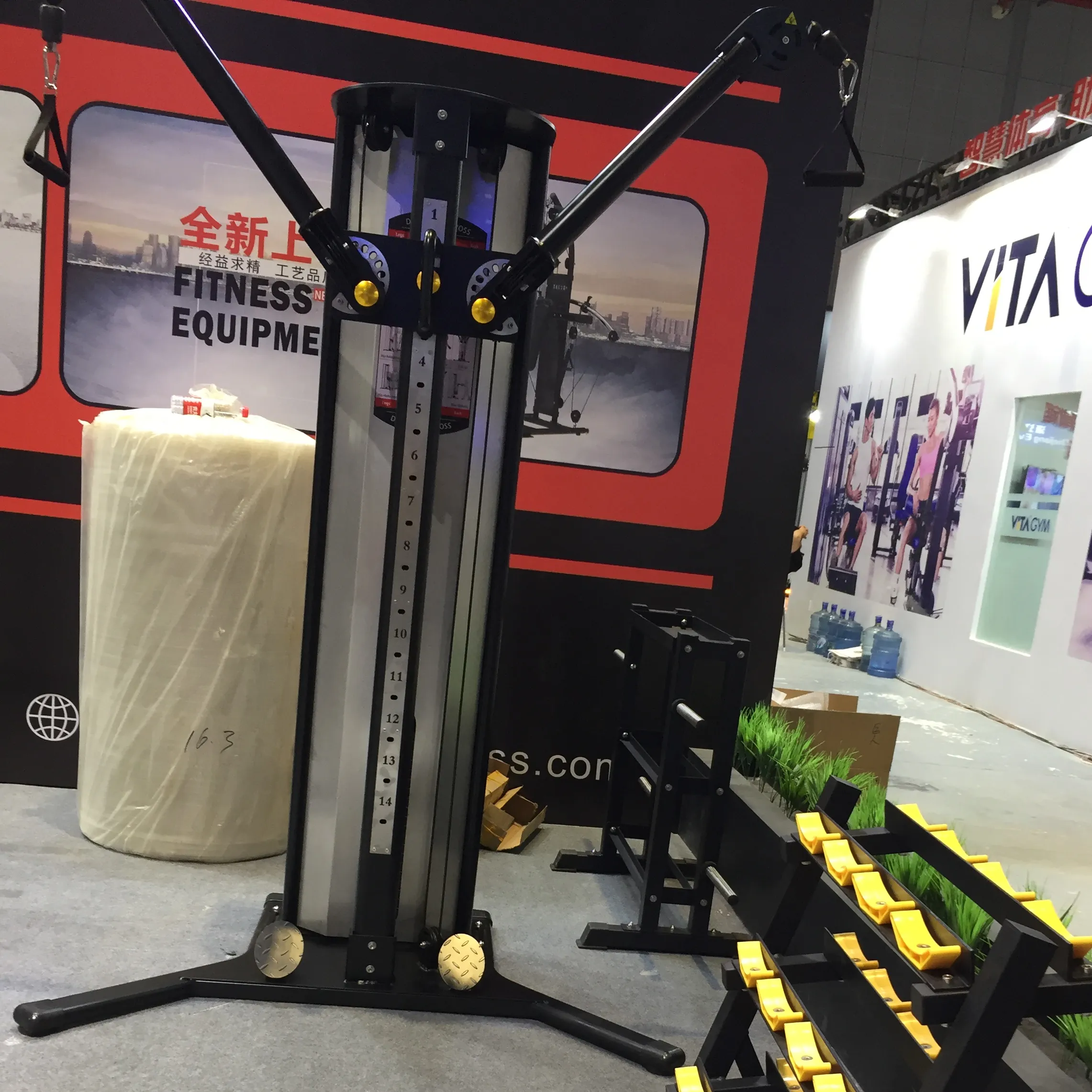 Ev kullanımı spor ekipmanları gücü eğitim makinesi tek ağırlık ipi eğitmen çift kablo çapraz JG-ZH50