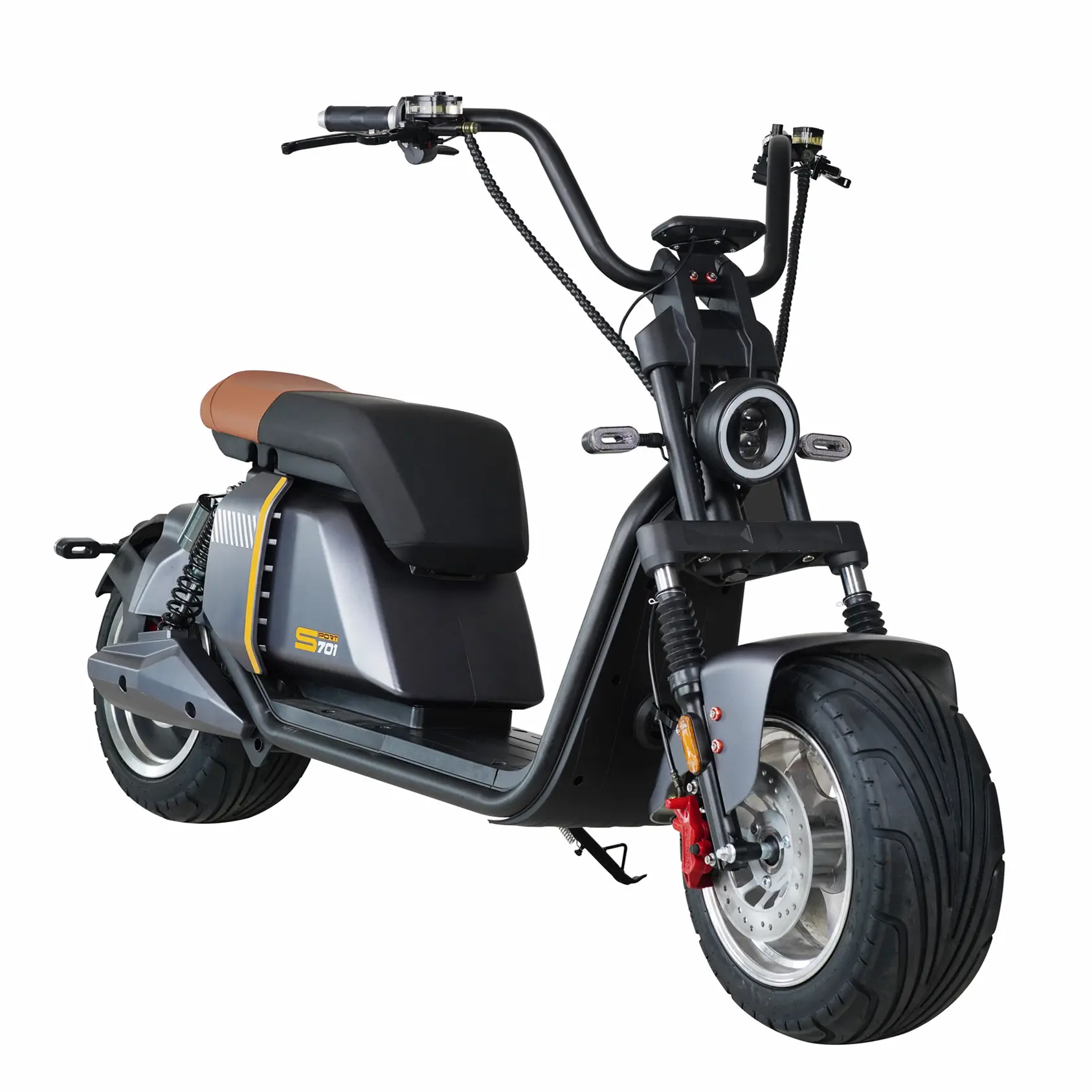 Оптовая цена Gaea 701, низкая цена, Электрический скутер Citycoco для взрослых с толстыми шинами и удобными сидениями