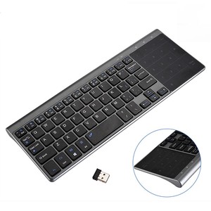 Teclado numérico Delgado 2 en 1, teclado modelo Daul inalámbrico de 2,4G con ratón táctil numérico para Windows, escritorio, portátil, PC, TV Box