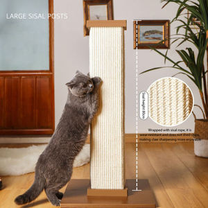 Bantalan Sisal cakar alami ramah lingkungan dalam ruangan hewan peliharaan kolom tunggal interaktif tiang garuk kucing Ultimate - Product Image 5
