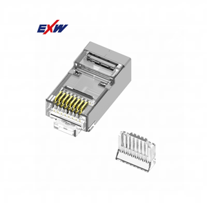 Vergoldeter Cat5e Cat6 Cat6A FTP RJ45-Anschluss 8 P8C unge schirmter Computerst ecker für Netzwerk anschlüsse Ethernet-Anschlüsse - Product Image 3