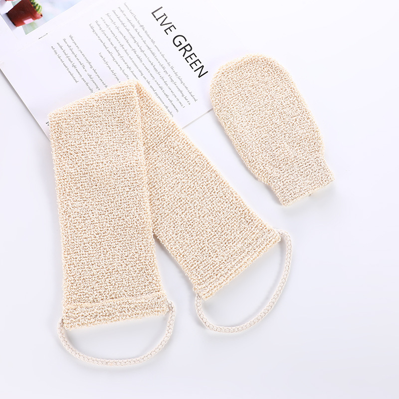 7006-1 dot hemp set belt 60*10cm, glove 20*11cm