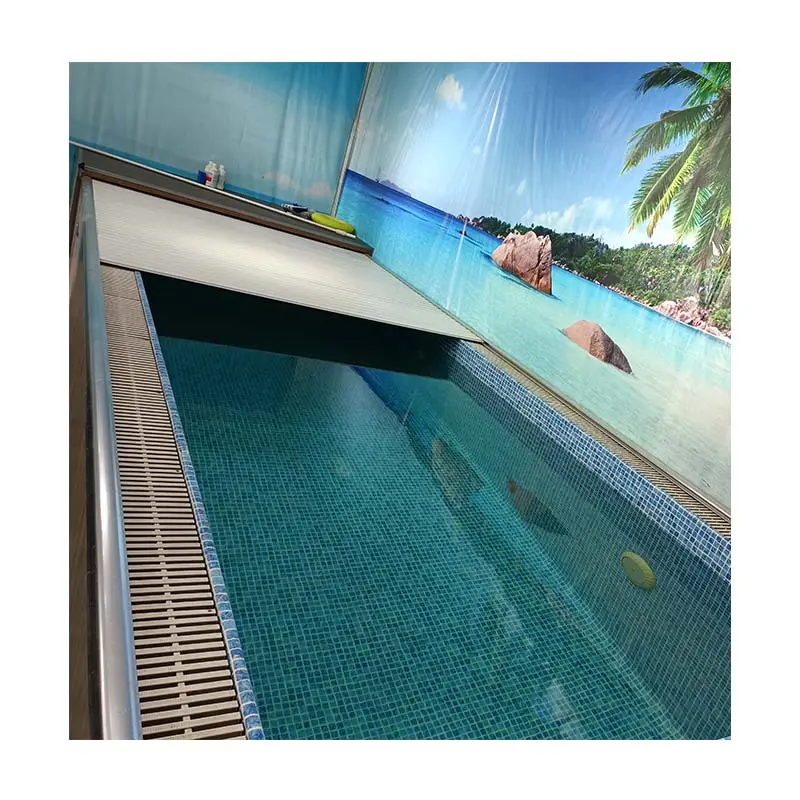 새로운 독특한 디자인 개폐식 수영장 커버 수영장 겨울 커버 슬라이딩 데크 풀 커버