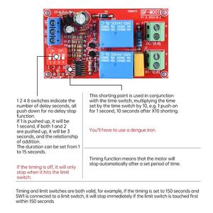 Modulo di controllo del motore 5V/12V/24V DC modulo di controllo relè di inversione scheda relè di controllo con interruttore di temporizzazione - Product Image 5