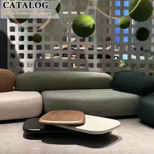 מודרני פשוט לסובב סגלגל מרכז שולחן לבית דקורטיבי ייחודי עיצוב מסתובב וילה קפה שולחן עץ