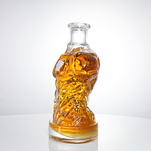 Thiết kế độc đáo sáng tạo người đàn ông hình dạng rỗng 700ml Whisky Gin Rum rượu chai cá nhân thời trang Vodka <span class=keywords><strong>Tequila</strong></span> chai thủy tinh - Product Image 3