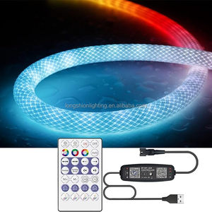 แถบไฟนีออน LED ประดับ360องศาทำจากซิลิโคนมีความยืดหยุ่นสี RGB แบบยืดหยุ่นได้สำหรับตกแต่งคริสต์มาสแบบหรูหรา DC5V - Product Image 4