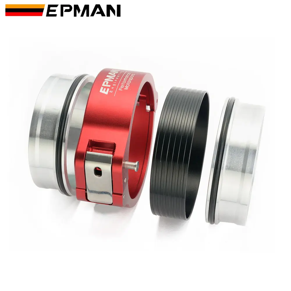 EPMAN-Suspensión sin clavija de escape, abrazadera de banda en V con brida para manguera intercooler de radiador de 3 "y 76mm, tubo de descarga Turbo EPCCK76SA