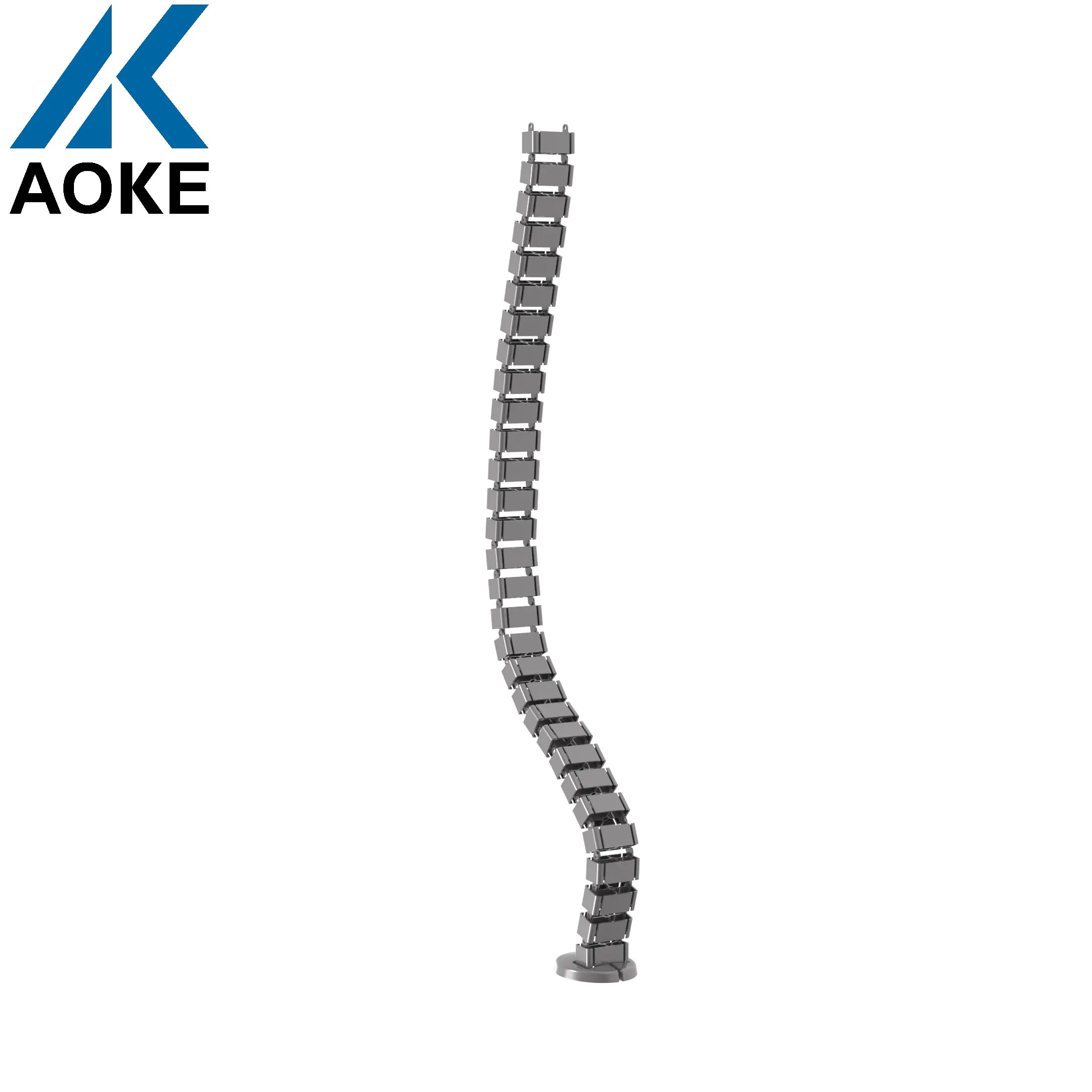 Organizador de cables de altura ajustable, gestión de cables en forma de serpiente, columna vertebral para mesa de elevación