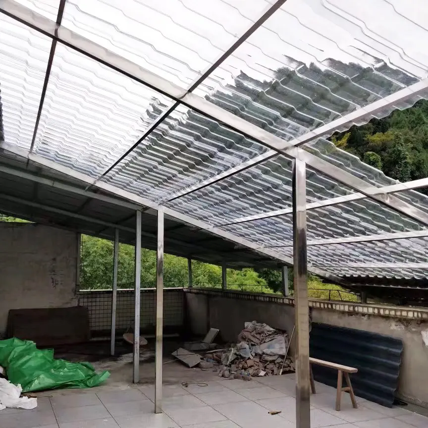 Transparent PC Roof Sheet polycarbonate corrugated plastic roofing sheets