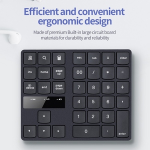 2.4G Wireless <strong>Numeric</strong> <strong>Keyboard</strong> Portable 35 Keys Financial Accounting Office <strong>Keyboard</strong> Built-in Rechargeable Battery Black - Product Image 4
