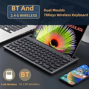 Card Slot BT <strong>Keyboard</strong> <strong>for</strong> Tablet and Phone Multi <strong>Device</strong> Wireless <strong>Keyboard</strong> <strong>for</strong> iPhone iPad <strong>Android</strong> Tablet <strong>Keyboard</strong> with Stand - Product Image 3