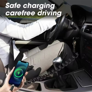 デュアルタイプCコイルドスプリングケーブル5A 100W超高速充電ワイヤーコードUSB CからタイプCへサムスンIP 16 15用スパイラルデータライン - Product Image 2