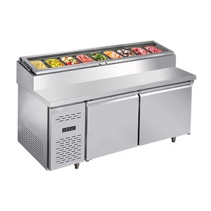 Refrigerated Pizza Sandwich Prep Salad bar Counter Refrigerator Work Table <strong>Under</strong> Counter Top Fridge <strong>Chiller</strong> - Product Image 1