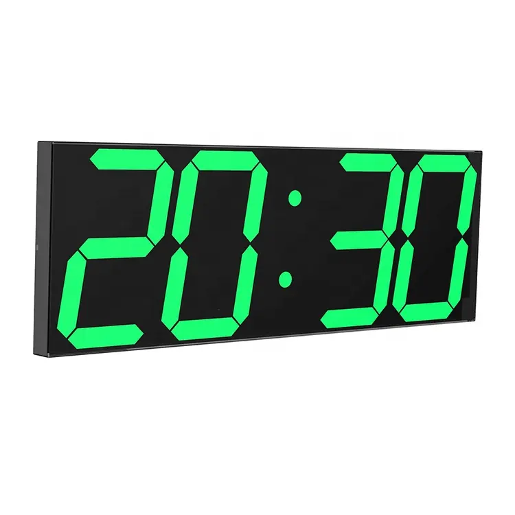 卸売4桁6インチ大型ディスプレイLEDデジタルアラーム壁掛け時計タイマー外部自動同期付き
