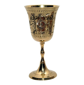 Silver Plated Brass <strong>Goblet</strong> Golden Base Marvelous Designed Classical Style Superb Quality Metal Brass <strong>Goblet</strong> for Drinking Ware - Product Image 3