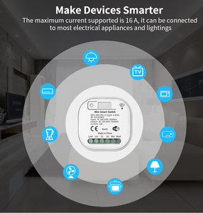 SIXWGH 16A Smart Home Wall Switch WIFI telecomando Timer interruttore Tuya App compatibilità Google Home Alexa nessuna batteria richiesta - Product Image 2