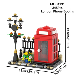 Moc4131 <span class=keywords><strong>london</strong></span> booths 345 לבנים pcs עיר סצנה כלי נגינה מודל הרכבה חינוכי diy בלוקים צעצועים