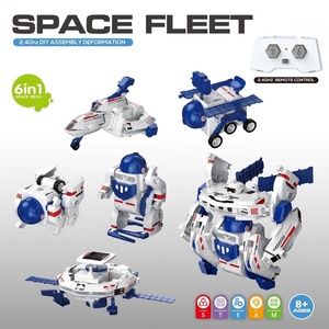 DIY akıllı modüler elektrikli yürüyüş makinesi 6-in-1 RC oyuncak kök eğitim montaj tuğla uzaktan bilim mühendislik oyuncak - Product Image 5