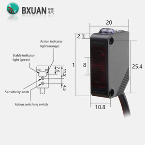 BXUAN Photo <strong>Sensor</strong> Switch Square IR <strong>Diffuse</strong> <strong>Reflection</strong> Photoelectric Switch NPN NO+NC Detection Distance 30cm Optical <strong>Sensor</strong> - Product Image 4