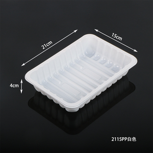 Wholesale Vacuum <strong>Thermoformed</strong> White PP Food <strong>Tray</strong> for Meat Packing Container