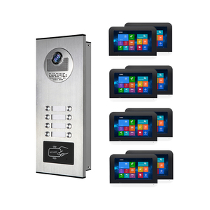 Sistema de timbre de intercomunicador de vídeo de apartamento múltiple de 8 Botones Monitor de 7 pulgadas con intercomunicador de doble vía para seguridad del hogar - Product Image 1